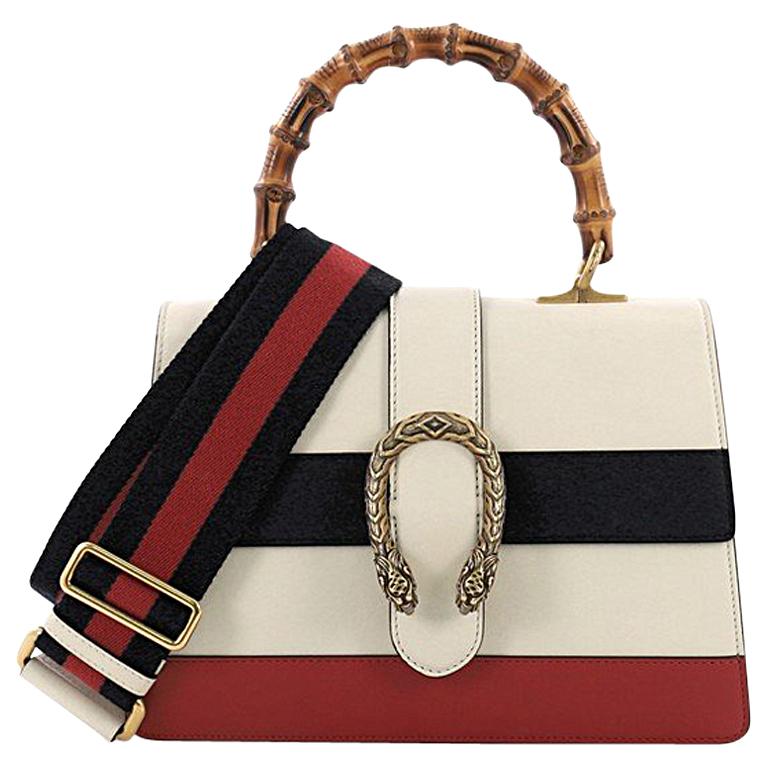 Gucci Dionysus Bamboo Top Handle Bag Colorblock Leather Medium at 1stDibs