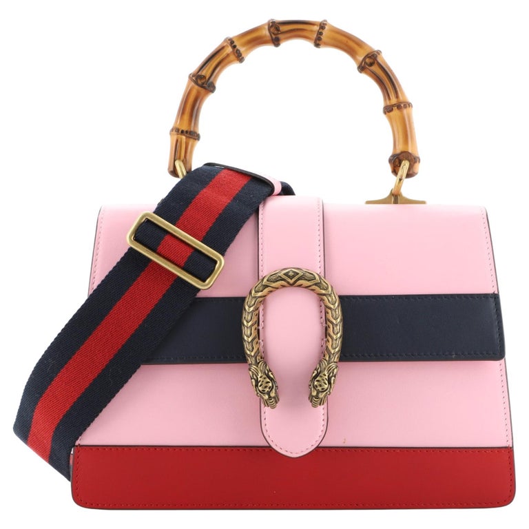Gucci Dionysus Bamboo Top Handle Bag Colorblock Leather Medium at 1stDibs