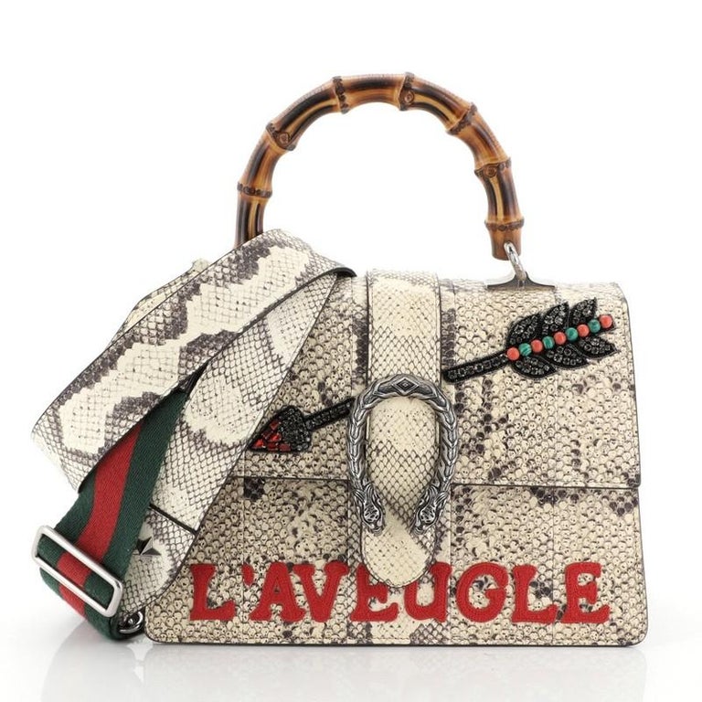 Gucci Python Bamboo Croisette Shoulder Bag - ShopStyle