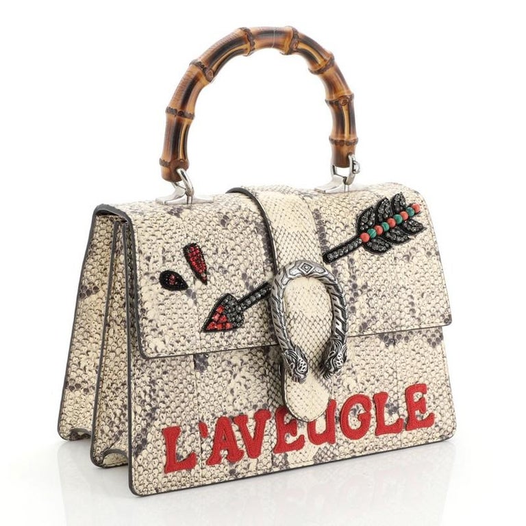 Gucci Limited Edition New Bamboo Python Top Handle Bag - ShopStyle
