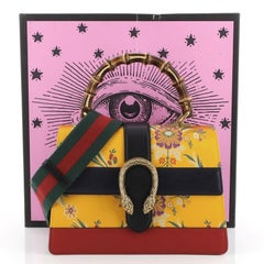 Gucci Dionysus Bamboo Top Handle Bag Floral Jacquard With Leather Medium