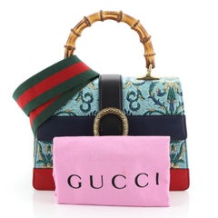 Gucci Dionysus Bamboo Top Handle Bag Floral Jacquard with Leather Medium