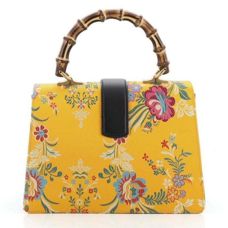 Gucci Dionysus Bamboo Top Handle Bag Floral Jacquard With Leather ...