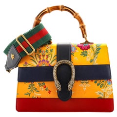 Bolso Gucci Dionysus Bamboo Top Handle Jacquard Floral con Piel Mediano