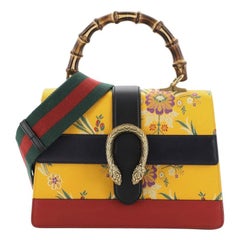 Gucci Dionysus Bamboo Top Handle Bag Floral Jacquard With Leather Medium