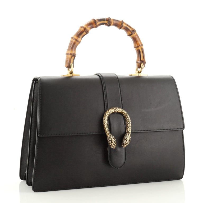 Gucci Dionysus Bamboo Top Handle Bag Leather Large at 1stDibs