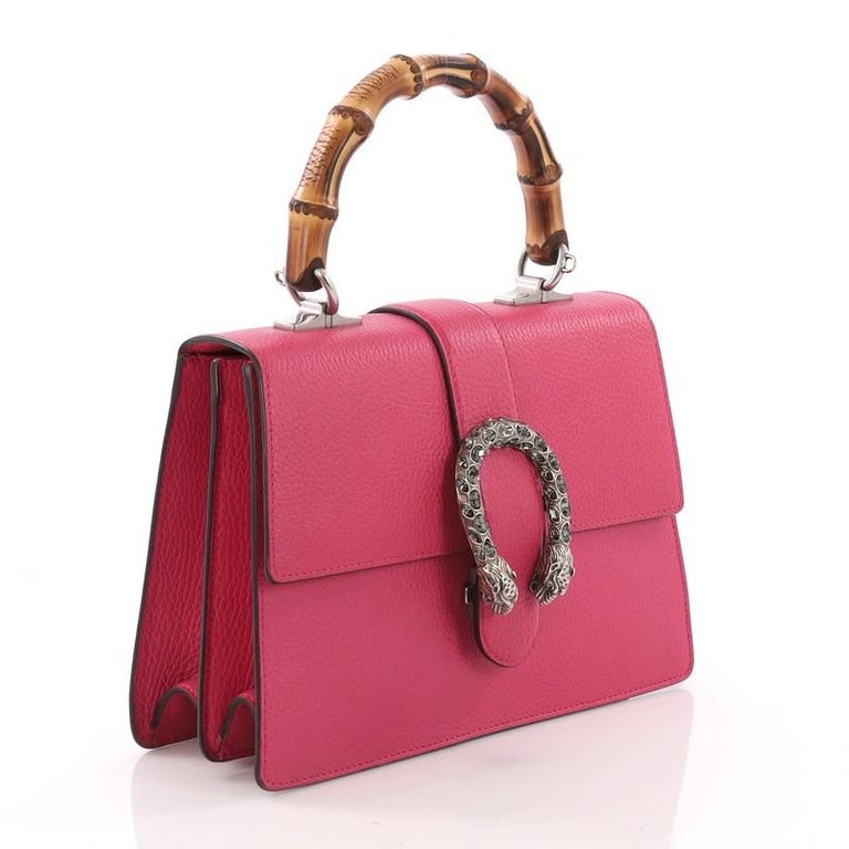 Gucci Dionysus Bamboo Top Handle Bag Leather Medium at 1stDibs