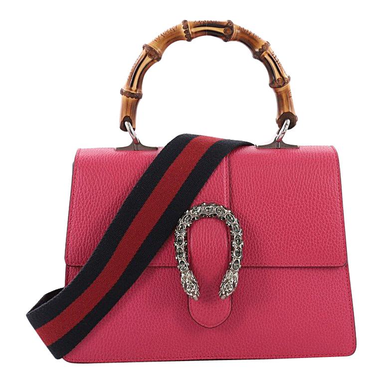 Gucci Dionysus Bamboo Top Handle Bag Leather Medium at 1stDibs