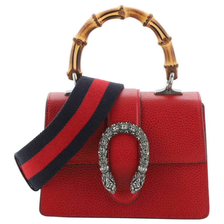 Gucci Dionysus Bamboo Top Handle Bag Leather Mini at 1stDibs