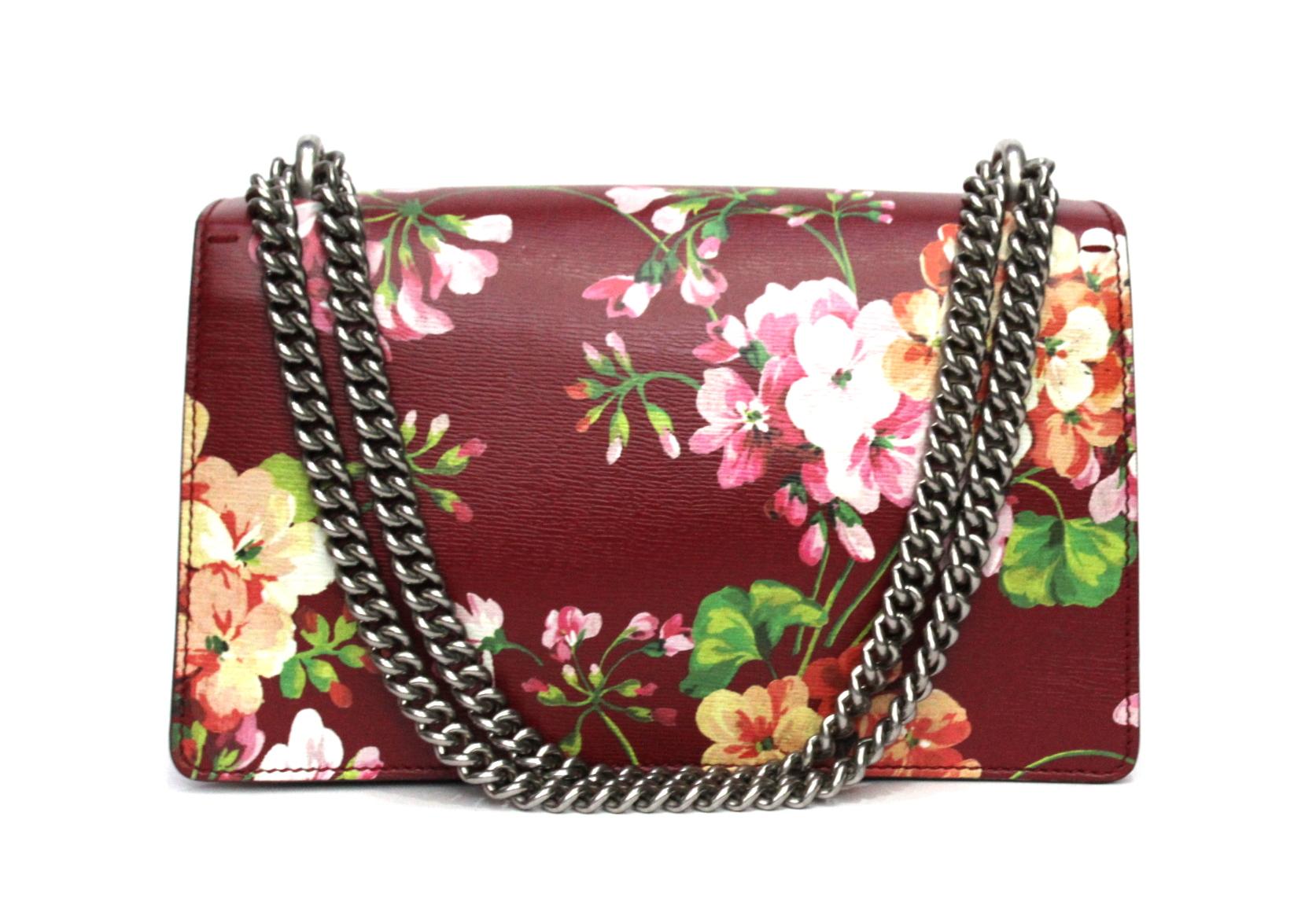 Brown Gucci Dionysus Blooms Cherry Leather Shoulder Bag