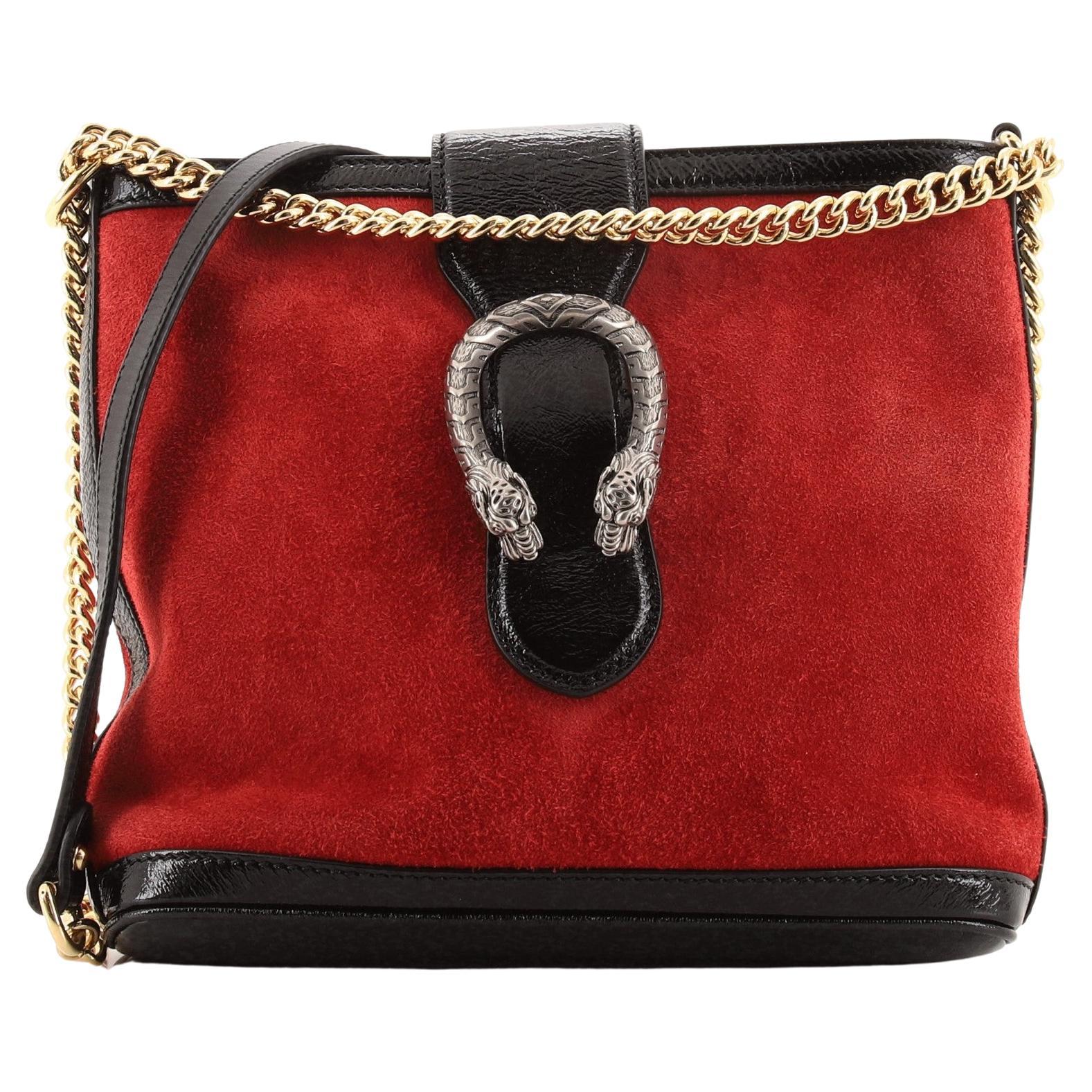 Red Gucci Bucket Bag 4 For Sale on 1stDibs