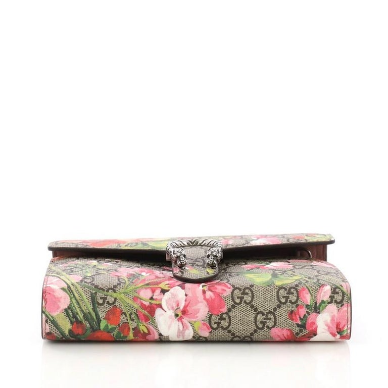 Gucci Dionysus Chain Wallet Blooms Print GG Coated Canvas Small at 1stDibs