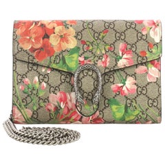 Gucci Dionysus Chain Wallet Blooms Print GG Coated Canvas Small