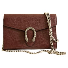 Gucci Dionysus Chain Wallet Crossbody Bag Burgundy Leather