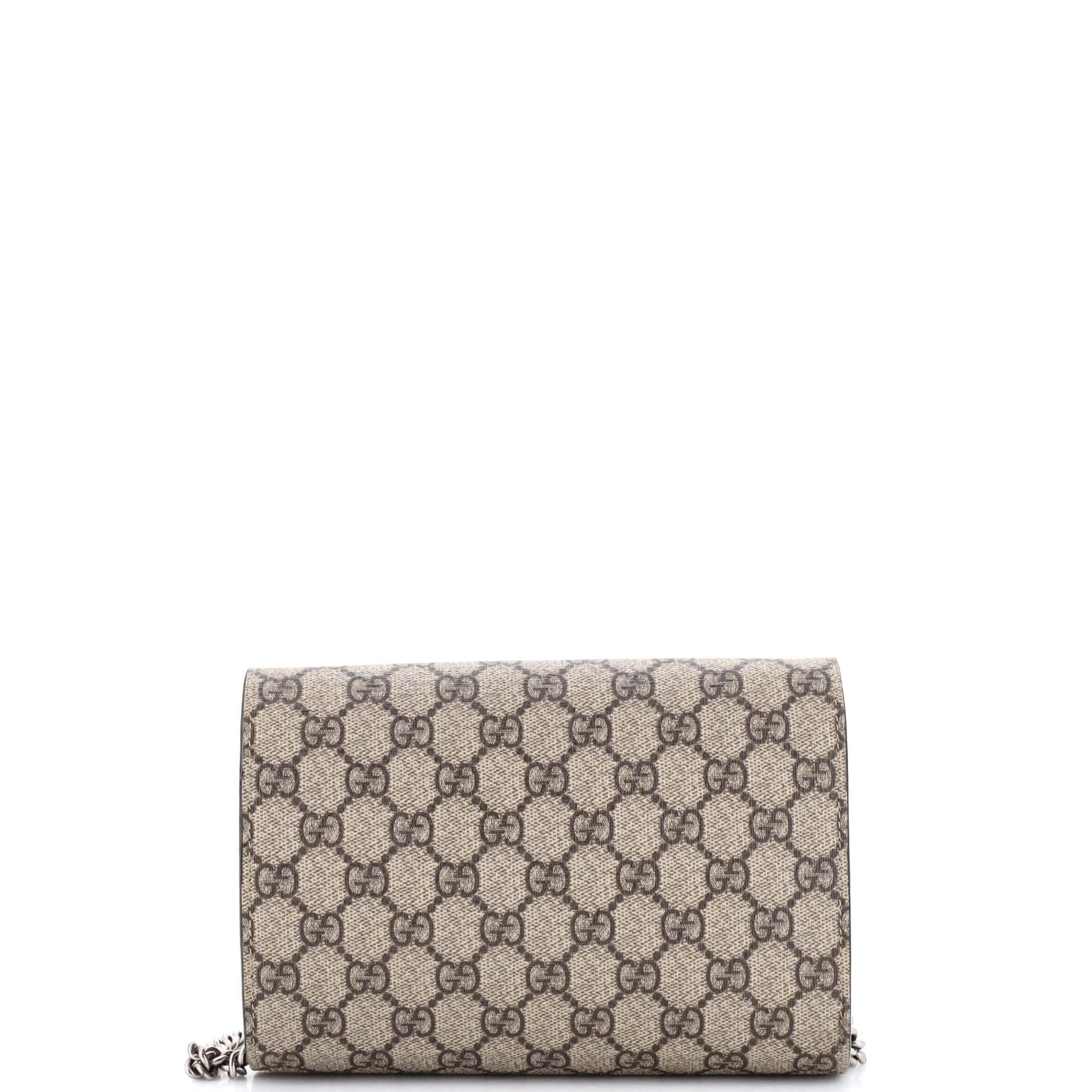 Gucci Dionysus Chain Wallet GG Coated Canvas Small In Good Condition For Sale In NY, NY