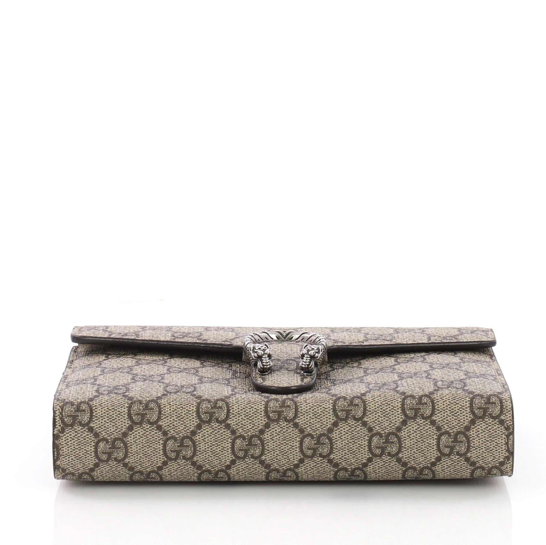 Women's or Men's Gucci Dionysus Chain Wallet GG Coated Canvas Small