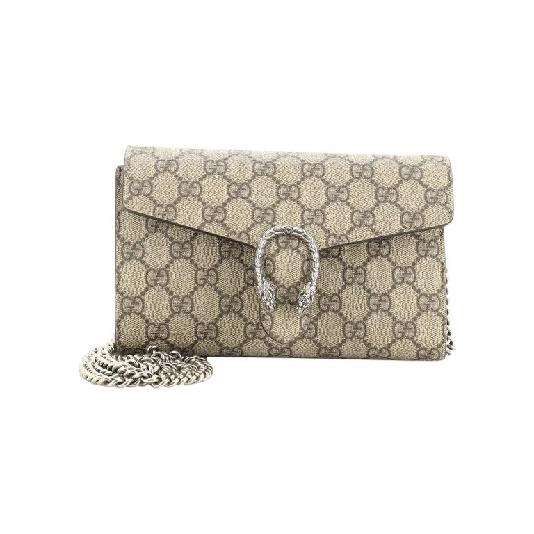 Gucci Dionysus Chain Wallet GG Coated Canvas Small