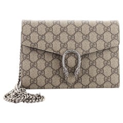 Gucci Dionysus Brieftasche GG aus beschichtetem Segeltuch mit Kette