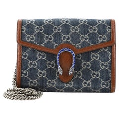 Gucci Dionysus Chain Wallet GG Denim Small