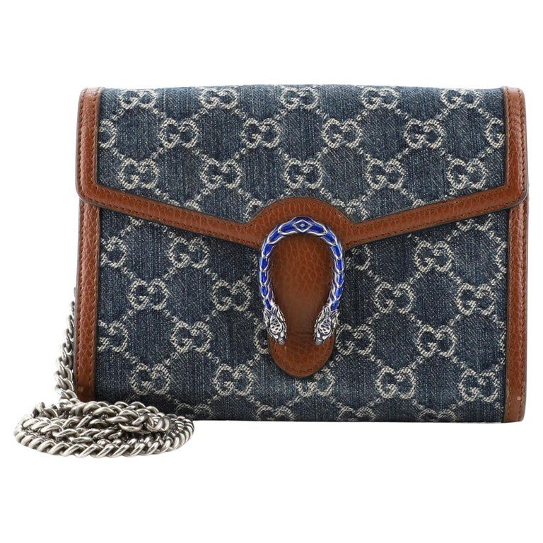 Gucci Dionysus Chain Wallet GG Denim Small at 1stDibs  gucci denim wallet  on chain, gucci dionysus wallet on chain denim, dionysus jumbo gg chain  wallet