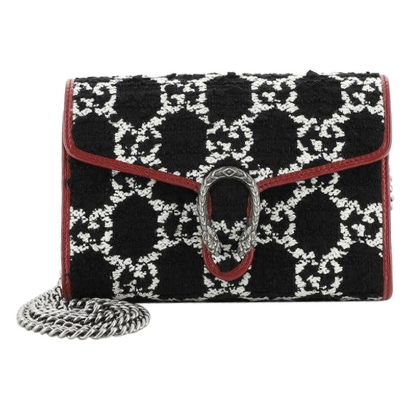Gucci Dionysus Chain Wallet GG Tweed Small