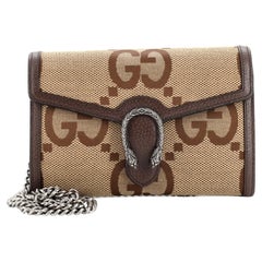 Gucci Dionysus Chain Wallet Jumbo GG Canvas Small