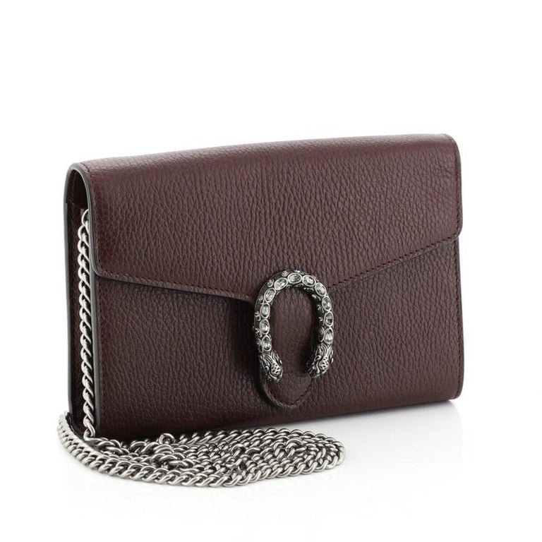 Gucci Dionysus Chain Wallet Leather with Embellished Detail Small at 1stdibs