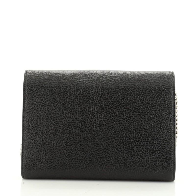 Black Gucci Dionysus Chain Wallet Leather with Embellished Detail Small