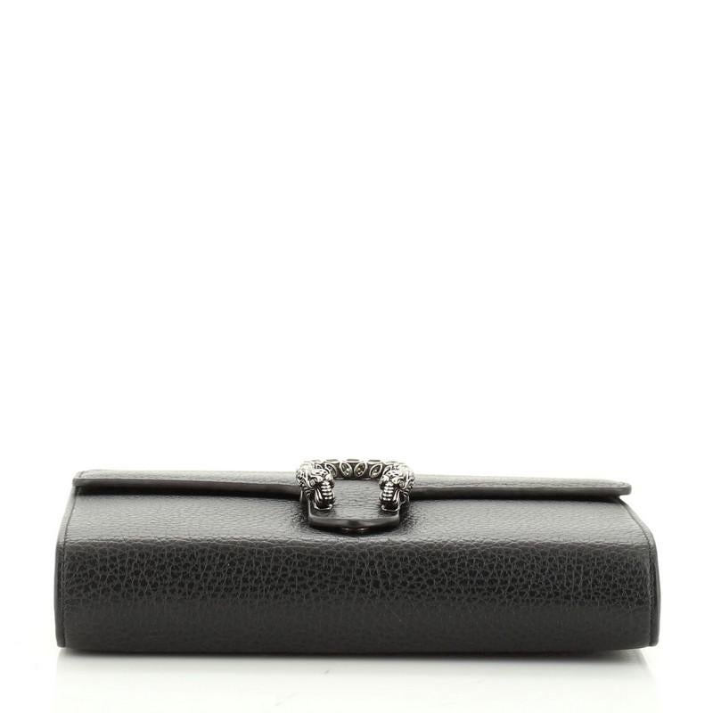 Gucci Dionysus Chain Wallet Leather with Embellished Detail Small In Good Condition In NY, NY