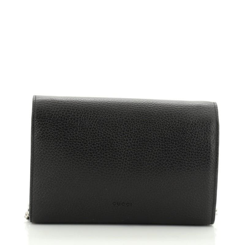 Black Gucci Dionysus Chain Wallet Leather with Embellished Detail Small