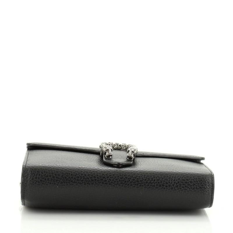 Gucci Dionysus Chain Wallet Leather with Embellished Detail Small In Good Condition In NY, NY