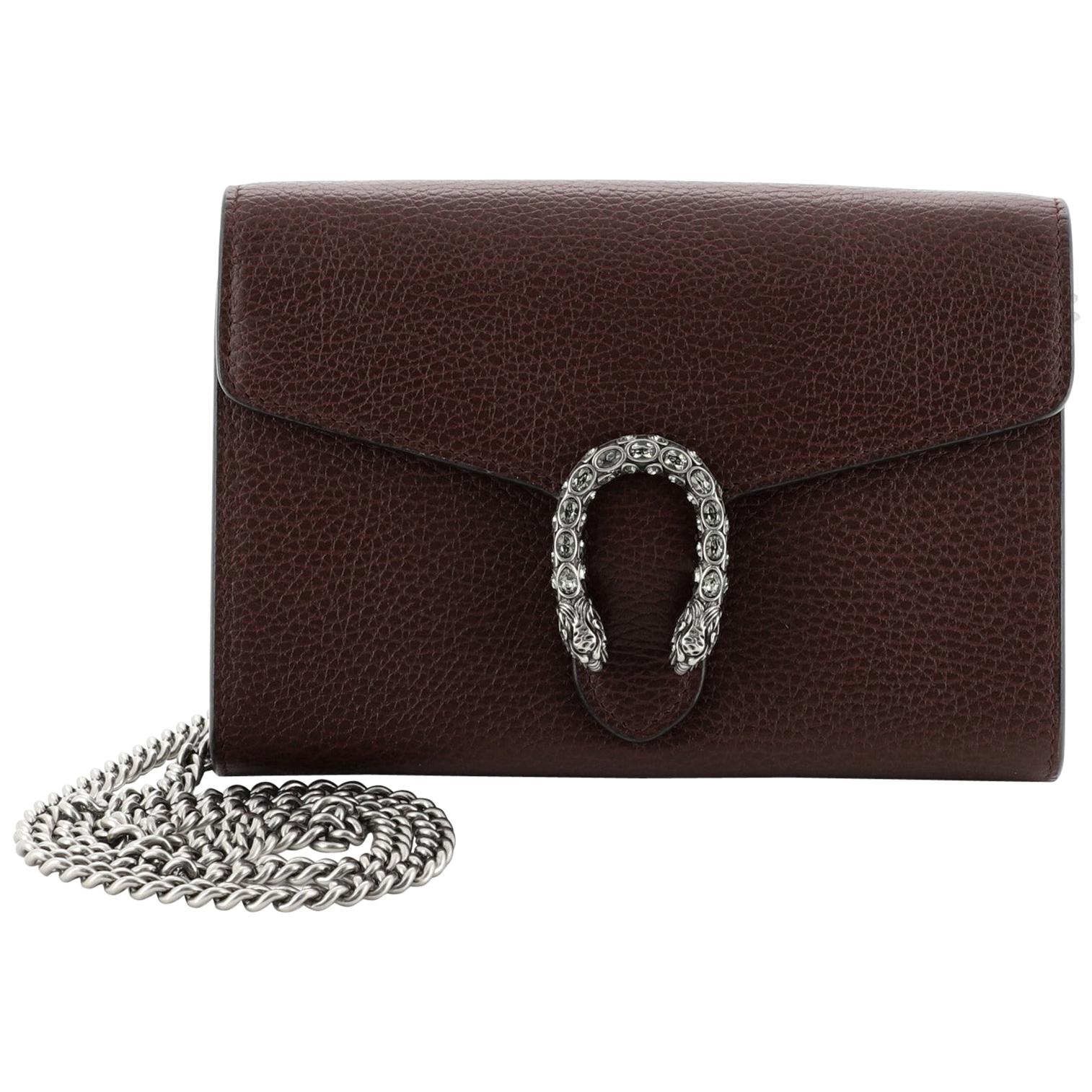 Gucci Dionysus Chain Wallet Leather with Embellished Detail Small