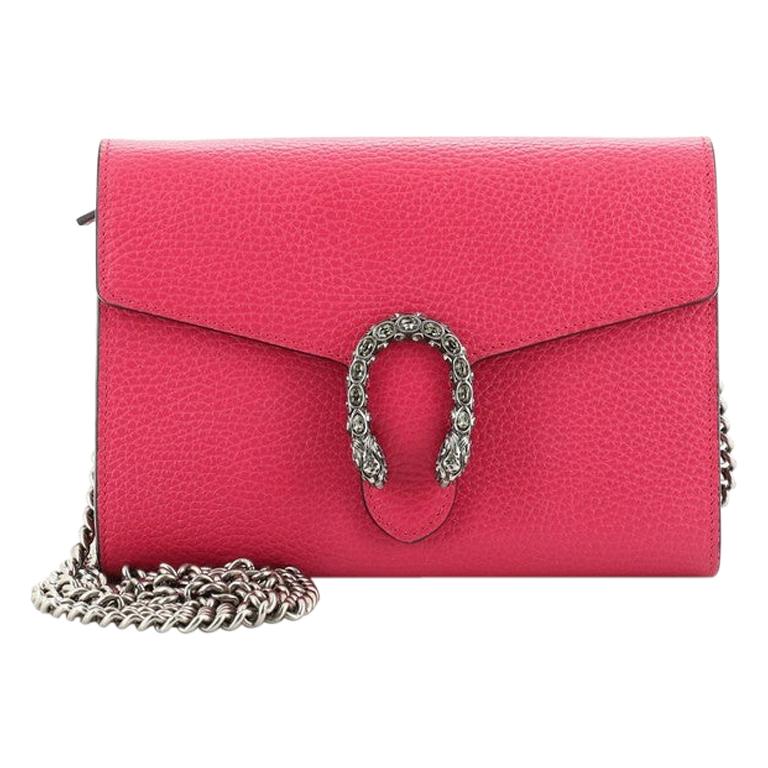 Gucci Dionysus Chain Wallet Leather With Embellished Detail Small at 1stdibs