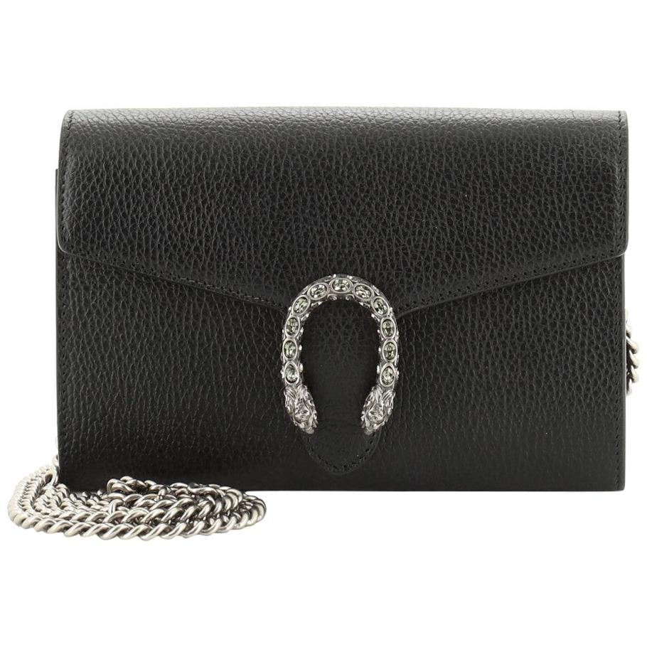gucci dionysus wallet on chain black