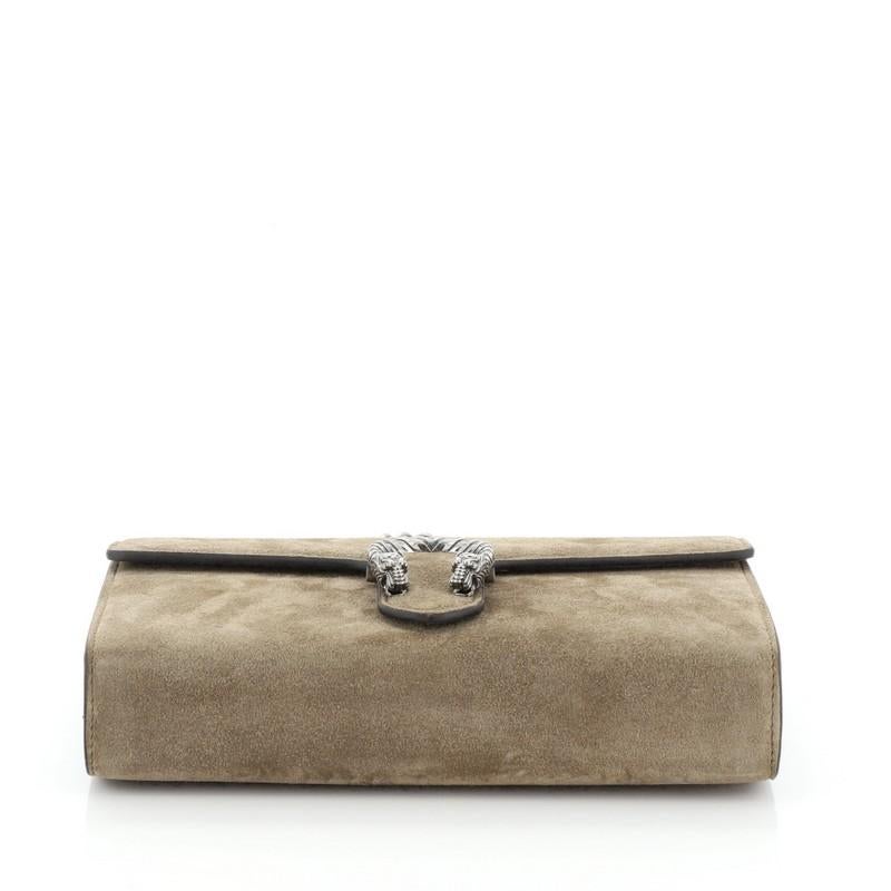 Women's Gucci Dionysus Chain Wallet Suede Small