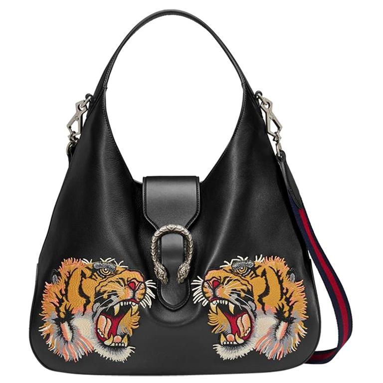 Gucci Dionysus Embroidered Maxi Leather Hobo Bag For Sale