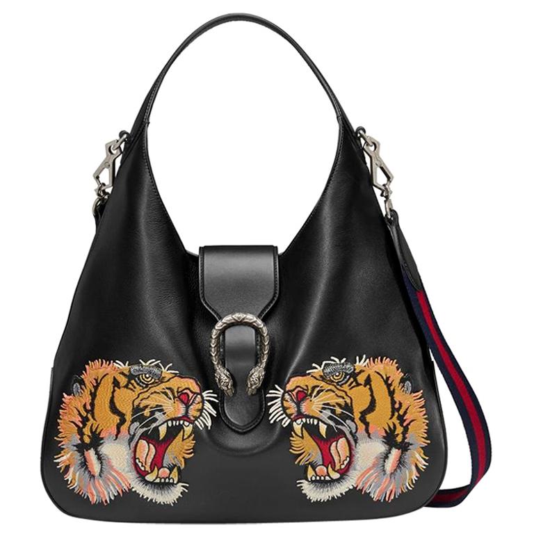 Gucci Dionysus Embroidered Maxi Leather Hobo Bag For Sale at 1stDibs