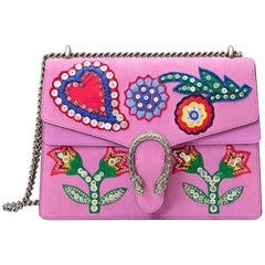 Gucci Dionysus Embroidered Suede Shoulder Bag