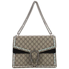 Gucci Dionysus Handbag Crystal Embellished GG Coated Canvas Medium