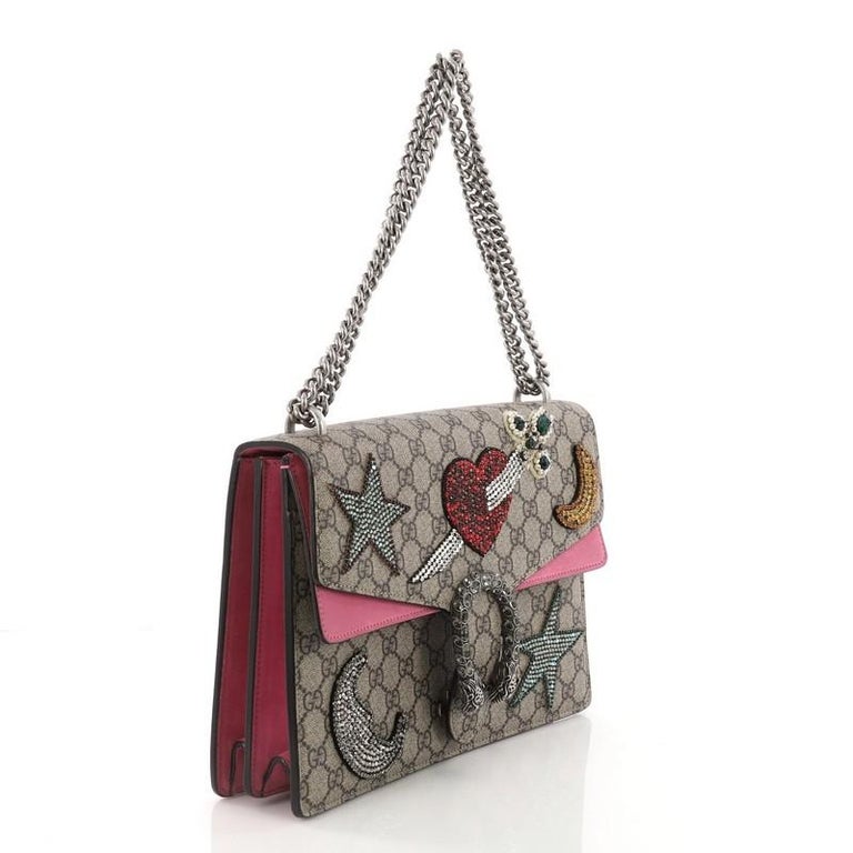Gucci Dionysus Handbag Embellished GG Coated Canvas Medium at 1stdibs