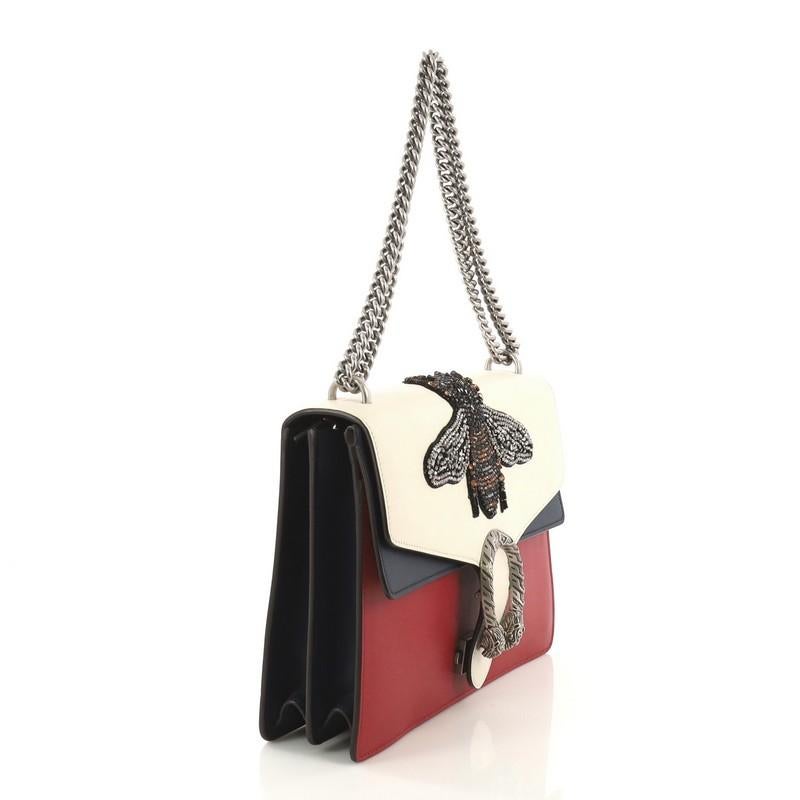 Beige Gucci Dionysus Handbag Embellished Leather Medium