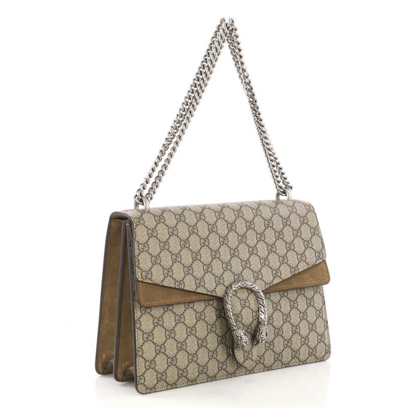 Brown Gucci Dionysus Handbag GG Coated Canvas Medium