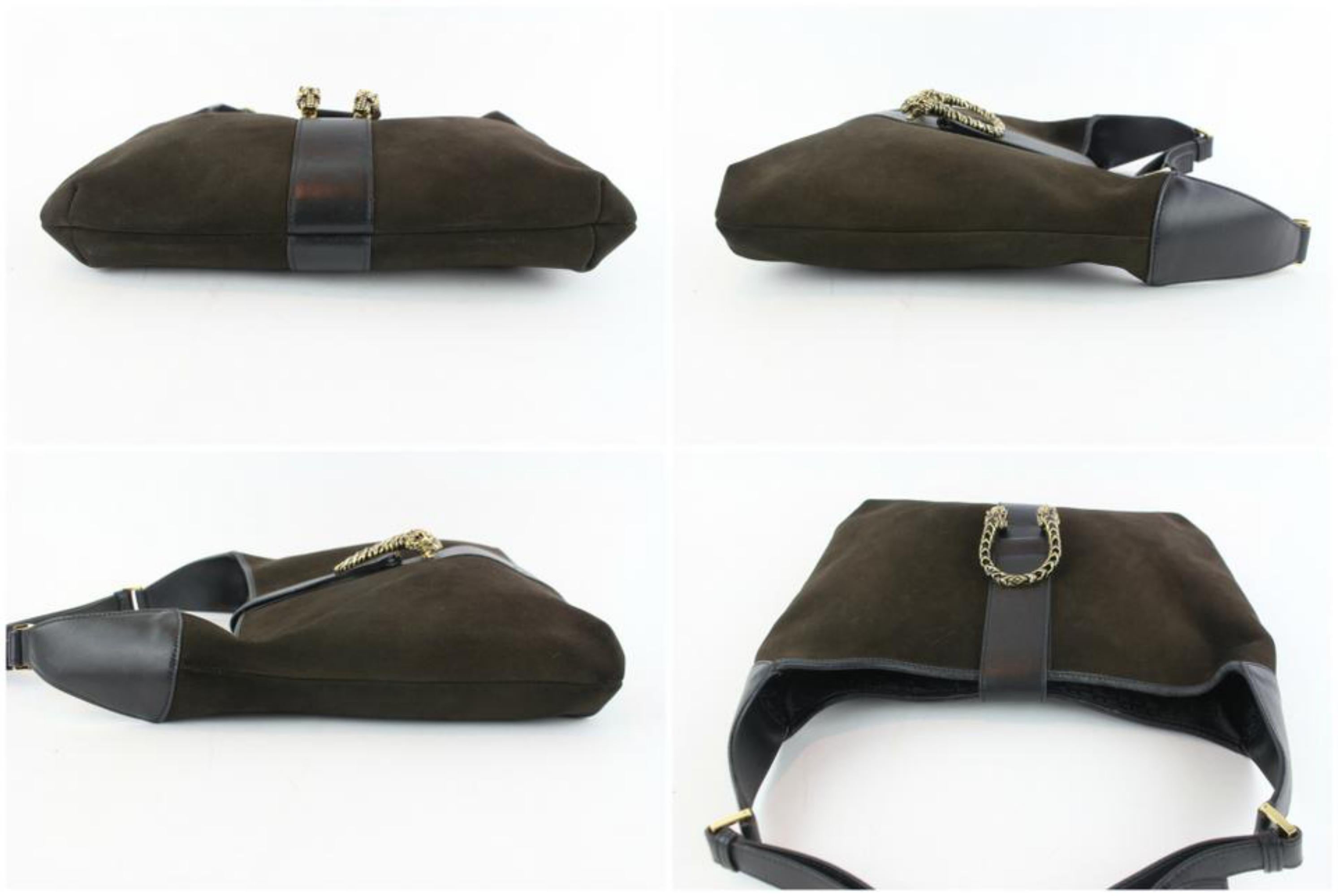 Gucci Dionysus Hobo Dark 12gz1107 Brown Suede Leather Shoulder Bag For Sale 2