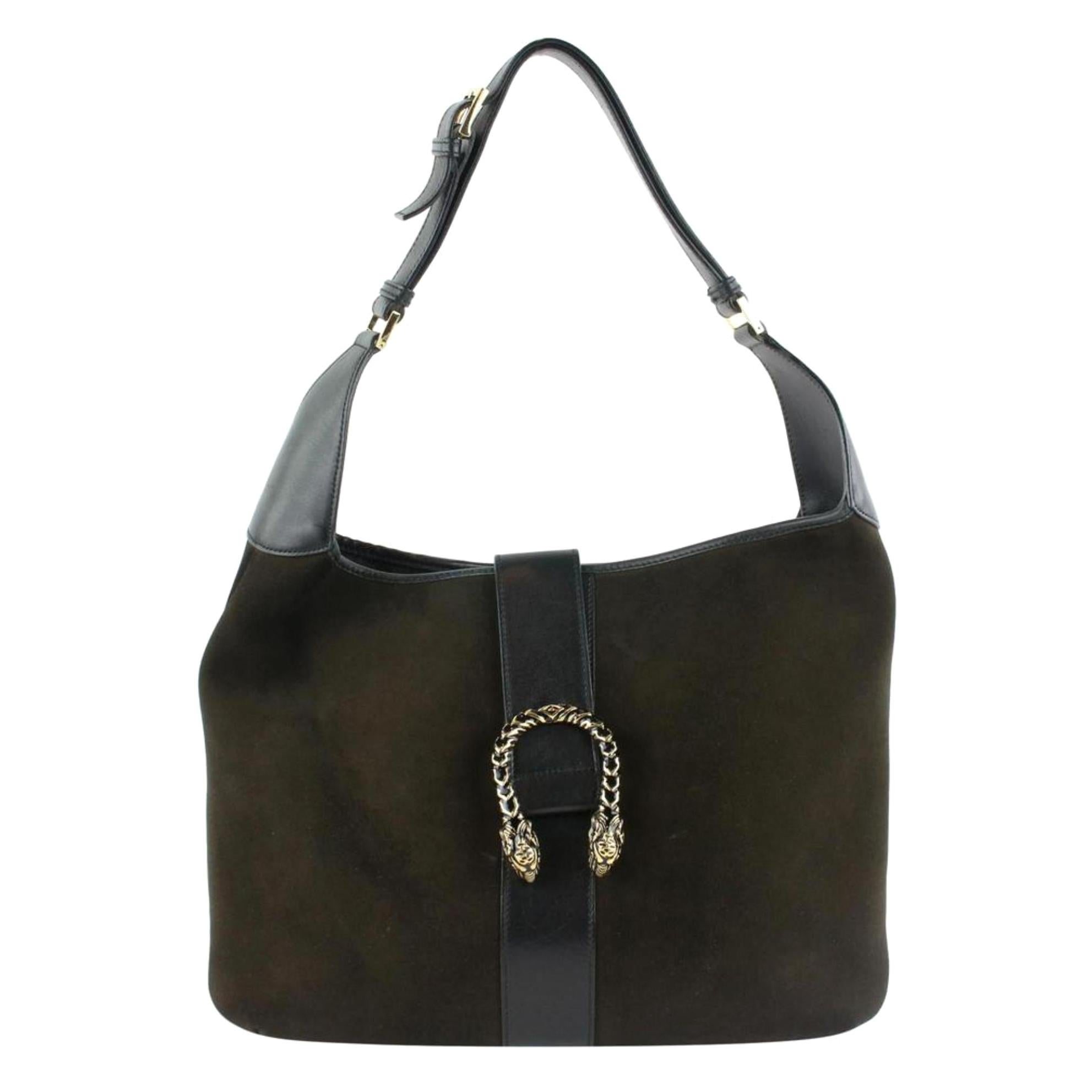 Gucci Dionysus Hobo Dark 12gz1107 Brown Suede Leather Shoulder Bag For Sale