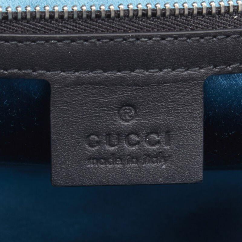 GUCCI Dionysus Kelly green suede black patent trimmed crossbody bucket bag For Sale 5