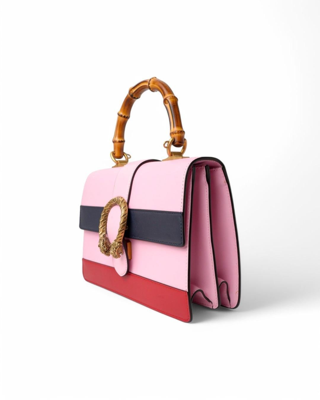 Gucci Dionysus Medium Bamboo Web Pink Bon état à Torre Del Greco, IT