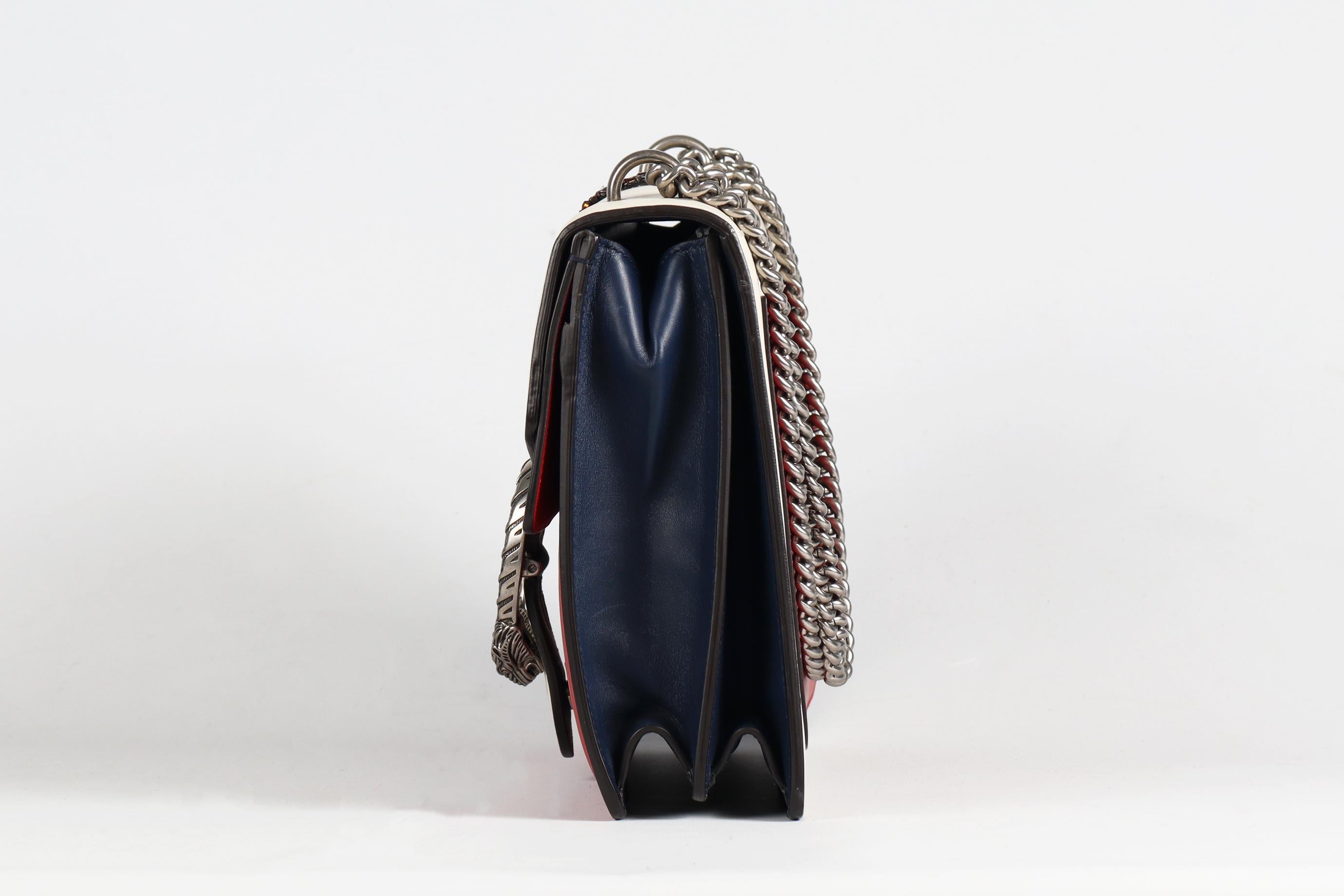 Gucci Dionysus Medium Crystal And Leather Shoulder Bag For Sale 2