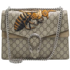 Gucci Dionysus Medium Embroidered Canvas & Suede Shoulder Bag