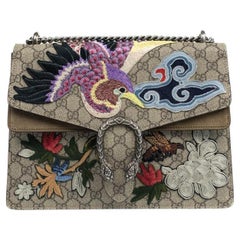 GUCCI, Dionysus Medium in beige Leinwand