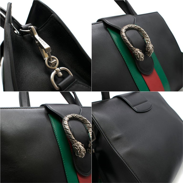 Gucci Dionysus Medium striped leather tophandle bag at 1stDibs